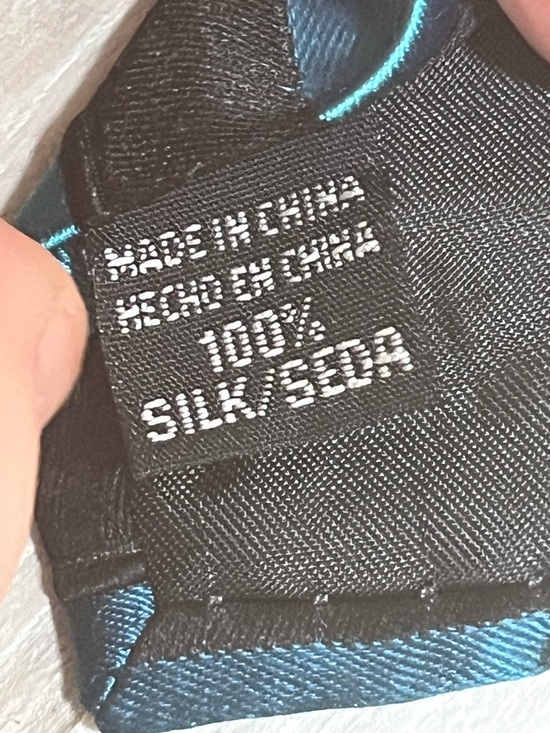 George Blue and Black Stripe Tie - Picture 5 of 5